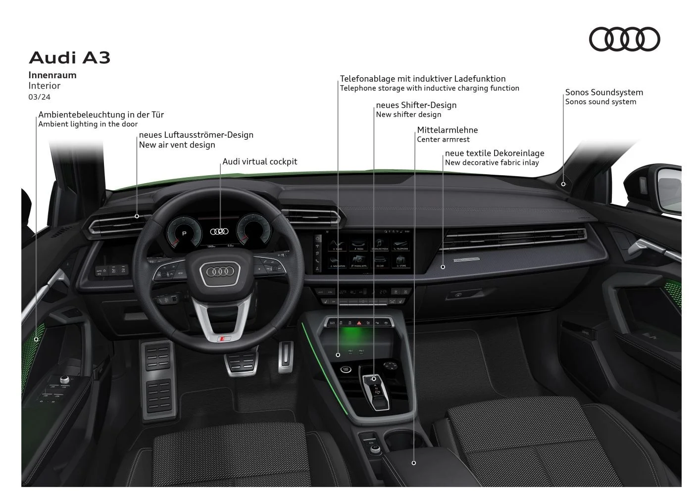 Audi A3 30 TDI (116 Hp)2024 - thumbnail 15